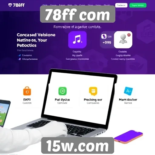 Destaques das funcionalidades interativas do site 78ff com